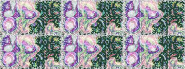 Kumaş, tekstil, duvar kağıdı baskısı için. Kusursuz bir geçmişi var. Tomurcukları çiçek olan sevimli bir çiçek deseni. Eski usul. Raster. Raster illüstrasyonu.