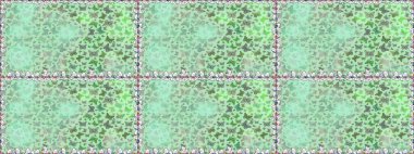 Raster. Kelebeklerle kusursuz desen. Tekstil, kumaş, baskı ve davetiye geçmişi. Tarafsız ve yeşil renklerde gösterim.