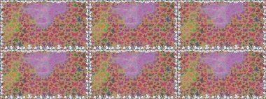 Kusursuz desen. Raster illüstrasyonu. El çizimi kelebekli moda raster yaz deseni. Kağıt, kumaş, ambalaj kağıdı ve duvar kağıdı tasarımı için sevimli bir arkaplan.