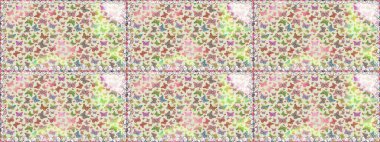 Gri ve bej arka planda güzel renkli kelebeklerin Raster vintage el çizimi. Moda sevimli kumaş tasarımı. Raster illüstrasyonu.