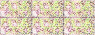 Kumaş, kağıt, ambalaj kâğıdı ve duvar kağıdı tasarımı için güzel bir arka plan. Raster illüstrasyonu. Renkli kelebeklerin kusursuz arka planı.