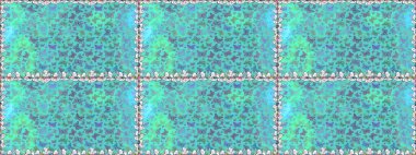 Giysiler için böcek kumaşı klipsleri tekrarlanıyor. Davetiye, kart ve parmak izi için basit kadınsı bir model. Mavi ve yeşil renkteki kusursuz kelebek şablonu. Uçan kelebek keten temalı Raster sanatı