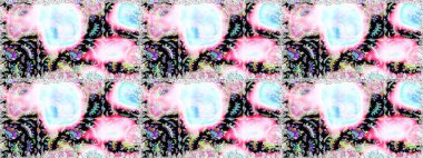 Tarafsız ve siyah renklerde. Çiçek buketleriyle klasik tarzda kusursuz desenler. Raster illüstrasyonu.