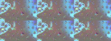 Raster illüstrasyonu. Renkli Bahar Teması eskiz kalıbı. Çiçekli çiçek deseni, suluboya. Gri renkli çiçekler. Düz Çiçek Elementleri Tasarımı.