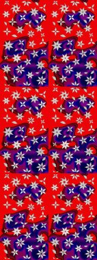 Çiçek izi. Suluboya çizim kalıbı. Suluboya tarzında kırmızı renkte çiçekler.