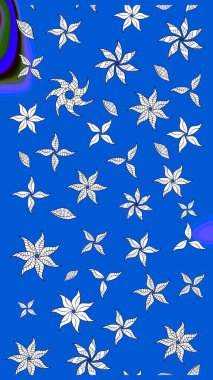 Küçük çiçekte güzel bir desen. Küçük renkli çiçekler. Moda baskıları için zarif bir şablon. Mavi çiçekli bahar çiçekleri. Motley illüstrasyonu.