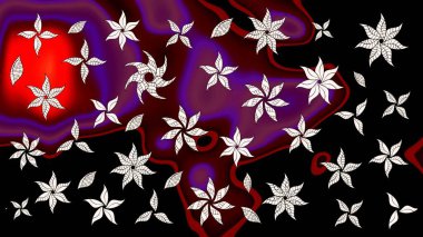 Karalama çiçeği. Güzel kumaş deseni. Düz Çiçek Elementleri Tasarımı. Raster illüstrasyonu. Renkli Bahar Teması eskiz kalıbı. Zentangle soyut çiçekleri.