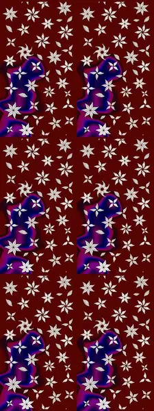 Motley illüstrasyonu. Robot resim. Küçük çiçekte güzel bir desen. Çiçekli yaz çiçekleri. Küçük renkli çiçekler. Moda baskıları için zarif bir şablon.