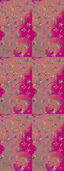 Anti-stres için soyut örnek sayfası. Pembe renklerde. Raster illüstrasyonu.