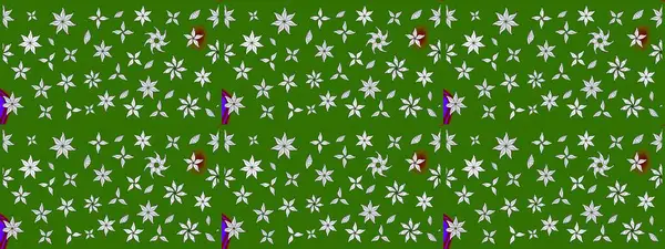 Yeşil çiçekli eskiz deseni, suluboya çiçek deseni, sevimli çiçek, duvar kağıdı, kart veya kumaş için fayanslı. Raster - stok.