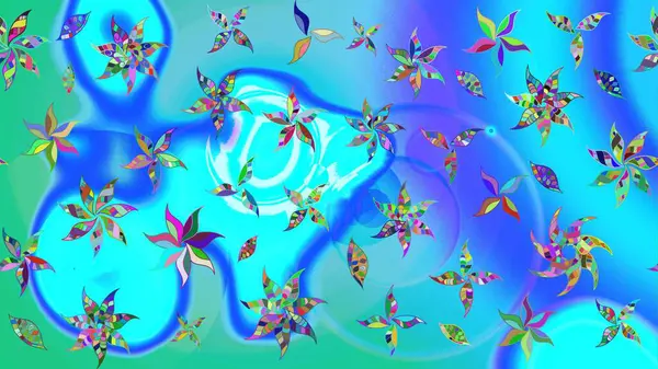 Güzel suluboya yaz çiçekleri deseni..