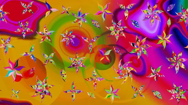 Elle boyanmış suluboya resim çizimleri, çiçekler ve bitkiler. Sarı renkte çiçekler.