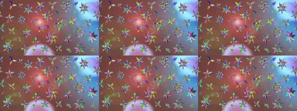 Çiçeksel çizim kalıbının yansıması. Vadinin çiçekleri kahverengi renklerde.