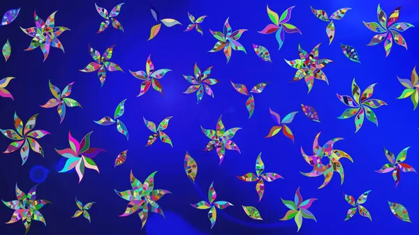 Renkli Yaz Temalı eskiz kalıbı. Sevimli çiçek raster deseni. Düz Çiçek Elementleri Tasarımı. Modaya uygun kumaş deseni.