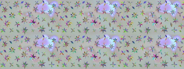 Gri renkli çiçekler. Raster illüstrasyonu. Küçük çiçekte sevimli çiçek deseni var..