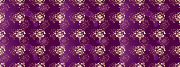 Noel, kar tanesi, yeni yıl 2019. Mor, kahverengi ve bej renklerde, altın elementlerle kusursuz klasik desen.