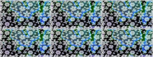 Küçük çiçekteki sevimli çiçek deseni. Raster illüstrasyonu. Mavi ve nötr renkte çiçekler.