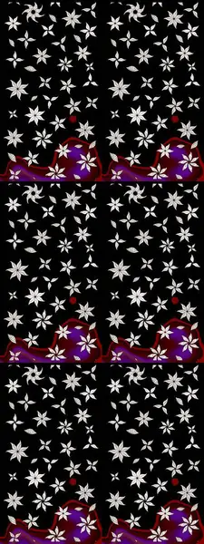 Siyah renkli çiçekler. Renkli Yaz Temalı eskiz kalıbı. Sevimli çiçek raster deseni. Düz Çiçek Elementleri Tasarımı.