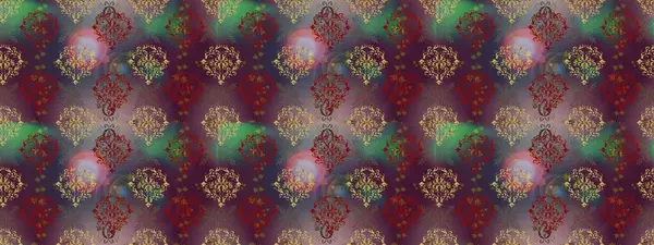 Raster illüstrasyonunda kusursuz çiçek deseni. Çiçekler kahverengi, mor ve gri renklerde.