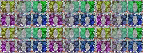 Düz Çiçek Elementleri Tasarımı. Yeşil ve nötr renklerde çiçekler. Sevimli çiçek raster deseni. Renkli Bahar Teması Kusursuz Arkaplan.