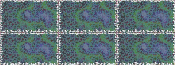 Kıyafetler, erkekler, kızlar ve duvar kağıtları için soyut, pürüzsüz desen. Raster illüstrasyonu. Fantezi sevimli illüstrasyon. Güzel suluboya kelebekler. Mavi ve yeşil kelebek çizimi.