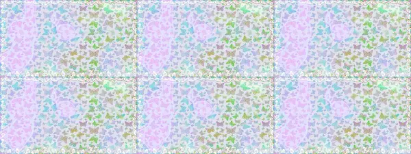 Kelebeklerle kusursuz desen. Gri ve nötr renklerde bir resim. Tekstil, kumaş, baskı ve davetiye geçmişi. Raster..