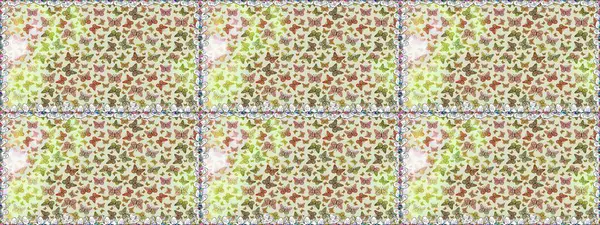 Gri ve nötr arkaplanda kelebek deseni var. Kumaş, kağıt, ambalaj kâğıdı ve duvar kağıdı tasarımı için hoş bir arka plan. Raster illüstrasyonu.