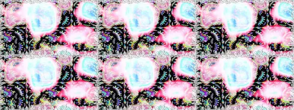 Tarafsız ve siyah renklerde. Çiçek buketleriyle klasik tarzda kusursuz desenler. Raster illüstrasyonu.