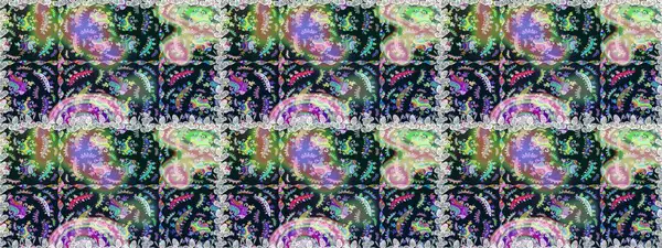 Çiçekli zambaklar kusursuz bir arka plan. Parlak çiçekli kolaj çiçekleri mavi ve nötr. Çiçek tasarımı için inanılmaz kolaj cennet tarzı..