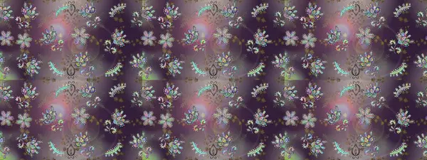 Raster suluboya çiçek deseni, narin çiçekler, gri, kahverengi ve mor çiçekler, tebrik kartı şablonu. Raster Güzel kumaş deseni.