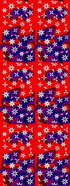 Çiçek izi. Suluboya çizim kalıbı. Suluboya tarzında kırmızı renkte çiçekler.