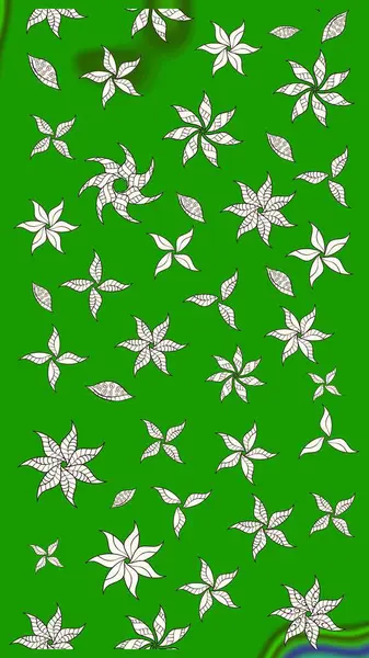 Sevimli küçük çiçek desenle. Raster resim. Çiçek desenli çiçek ve yaprakları ile.