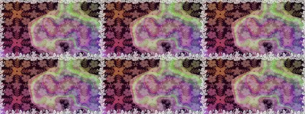 Renkli desenli kusursuz desenler, tarafsız çiçekler ve dekoratif elementler. Kumaş, tekstil, duvar kağıdı baskısı için. Eski usul. Kusursuz bir geçmişi var. Raster illüstrasyonu.