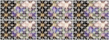 Tarafsız ve gri renklerde bahar çiçekleri. Raster illüstrasyonu. Raster çiçek desenli ve çiçekli..