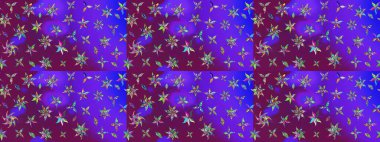 Küçük çiçekli şirin bir desen. Çiçek ve yapraklı çiçek deseni. Raster illüstrasyonu.