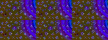 Kahverengi renkli çiçekler. Raster düz çiçek çizim deseni. Tasarım hediye paketi, tebrik kartları, posterler ve afiş tasarımı.