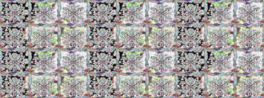 Raster güzel kumaş deseni. Soyut zerafet çiçek arka plan ile seamless modeli.