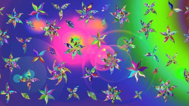 Çiçekli, yapraklı, çiçek desenli eskiz. El çizimi. Raster illüstrasyonu.