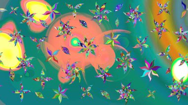 Güzel suluboya yaz çiçekleri deseni..