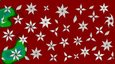 Egzotik çiçekler, kırmızı renkte botanik parlak klasik doğa. Klasik tropikal doğal elementlerin suluboya seti. Raster illüstrasyonu.