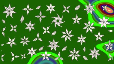 Tekstil, kumaş, kapaklar, duvar kağıtları, baskı, naylon, koleksiyon defteri, örgü, dekupaj için güzel bir eskiz. Oldukça eski bir besin torbası deseni, küçük yeşil renkte, çiçekler. Millefleurlar.