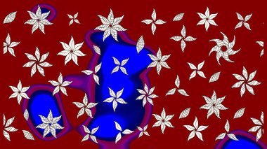 Kırmızı renkte çiçekler. Renkli Yaz Temalı eskiz kalıbı. Düz Çiçek Elementleri Tasarımı. Çiçekli retro deseni çiz.