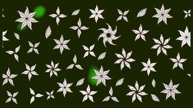 Renkli Bahar Teması eskiz kalıbı. Raster. Düz Çiçek Elementleri Tasarımı.