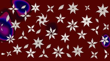 Kırmızı renkte çiçekler. Düz Çiçek Elementleri Tasarımı. Renkli Bahar Teması eskiz kalıbı. Güzel çiçek deseni..