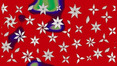 Çiçekli karalama şeklinde Raster çiçek deseni. Kırmızı renkte çiçekler. Nazikçe, güzel çiçek arkaplanı..