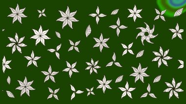 Kabile sanatı boho baskısı, klasik çiçek arkaplanı. Arkaplan dokusu, duvar kağıdı, yeşil renkli çiçek teması. Soyut etnik raster çizim kalıbı.