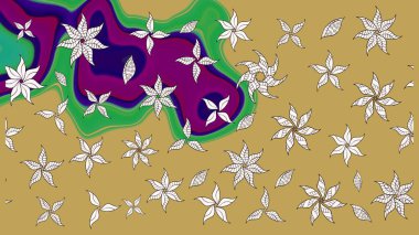 Sarı çiçekli bahar çiçekleri. Küçük çiçekte güzel bir desen. Moda baskıları için zarif bir şablon. Motley illüstrasyonu. Küçük renkli çiçekler..