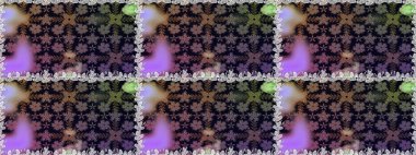 Çiçekle kusursuz desen. Düz Çiçek Elementleri Tasarımı. Siyah ve gri renkli çiçekler. Renkli Bahar Teması Kusursuz Arkaplan.