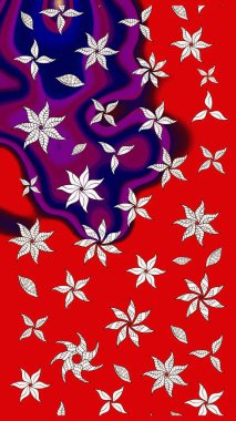 Güzel kumaş deseni. Raster illüstrasyonu. Güzel karalamalı çiçek desenli çizim. Küçük çiçekte sevimli çiçek deseni var..