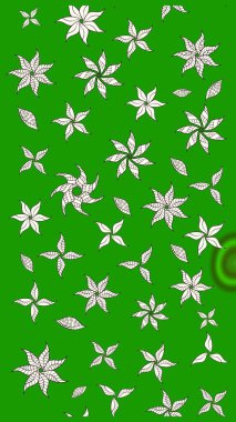 Modern çiçek arkaplanı. Parlak renkli çiçekli ve yeşil yapraklı harika bir çiçek deseni. Moda baskıları için zarif bir şablon. Halk stili.